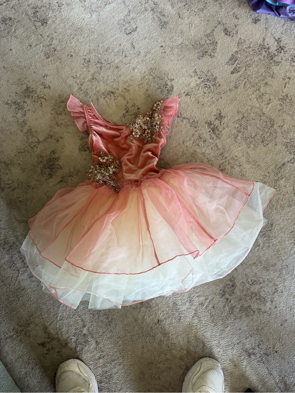 Weissman Pink and White Tulle Dance Costume
